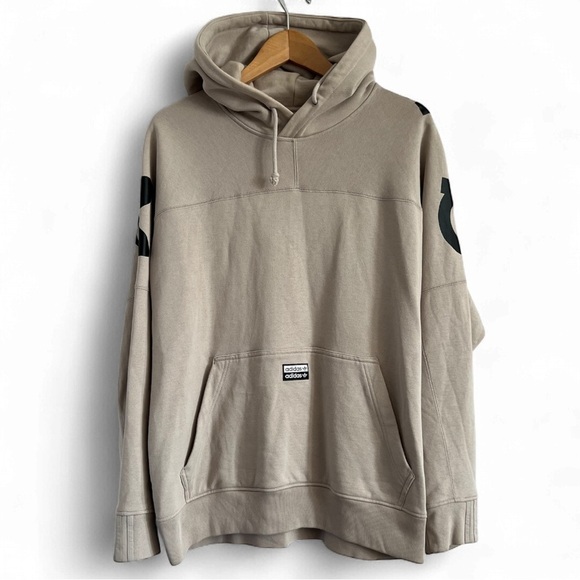 Adidas Men's Beige Hoodie - Picture 1 of 2